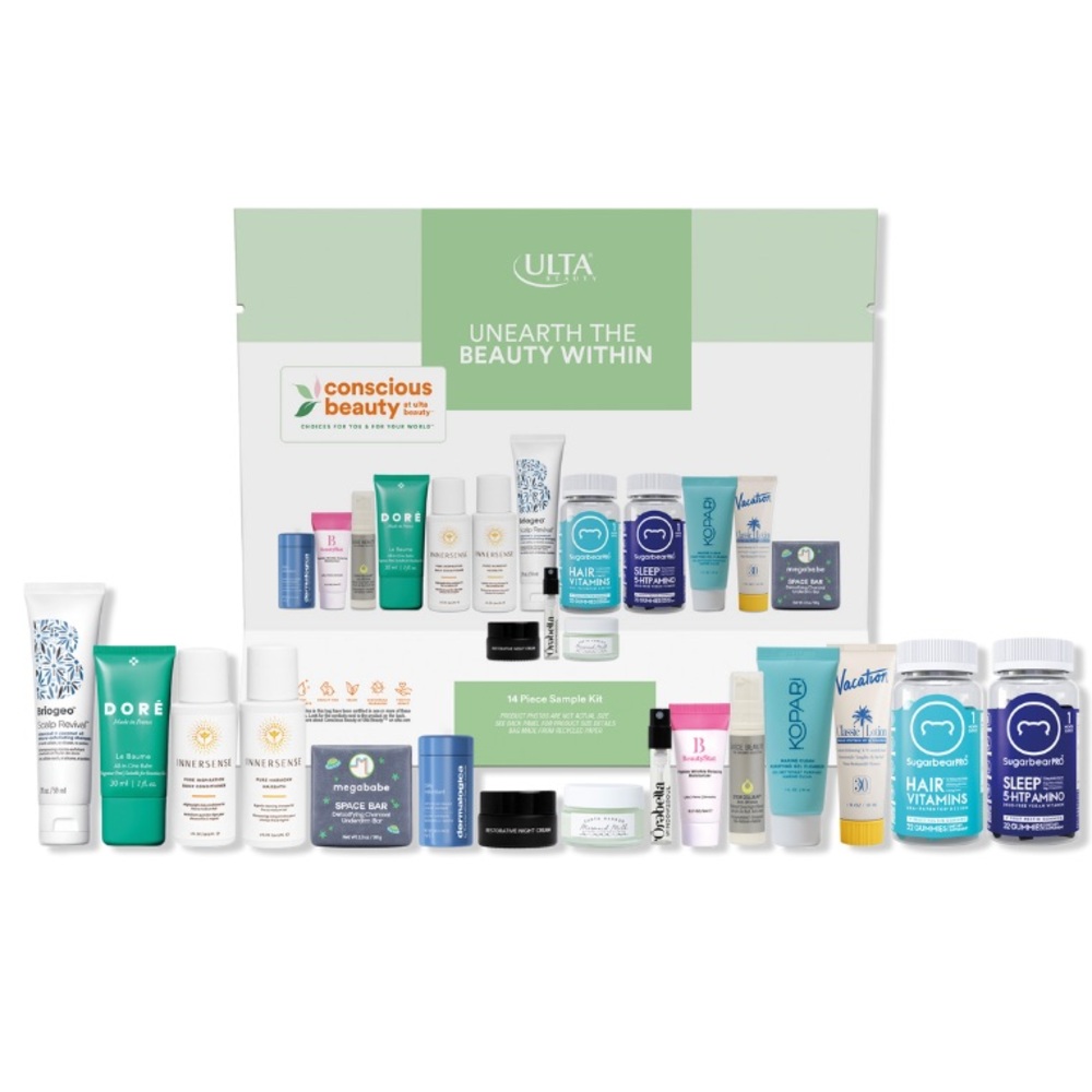 NEW 15pc Beauty Finds by Ulta Beauty Unearth The Beauty Within Eco-conscious Set
